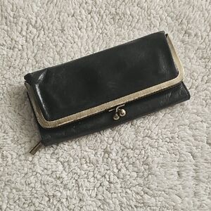 HOBO Black and Gold Wallet-The Rachael